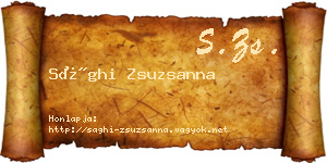Sághi Zsuzsanna névjegykártya